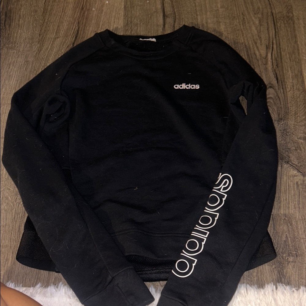 Adidas Men's Black Crewneck Sweater